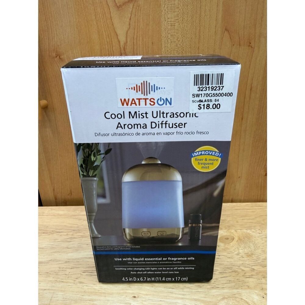 WattsON Cool Mist Ultrasonic Aroma Diffuser - White/Gold